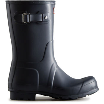 Image of Hunter Original Men's Short Wellington Boots - Navy UK Size 11