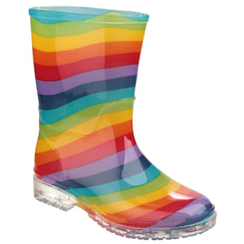 Image of Cotswold Kids PVC Jnr Wellington - Rainbow - UK 10.5