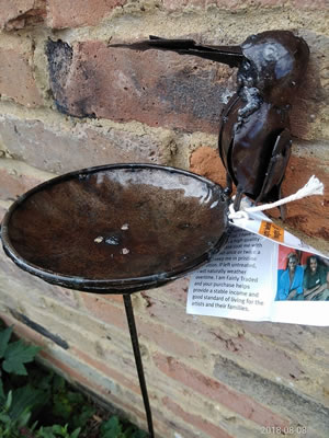 Image of RSPB Metal Kingfisher Plant Stake Bird Feeder from TILNAR