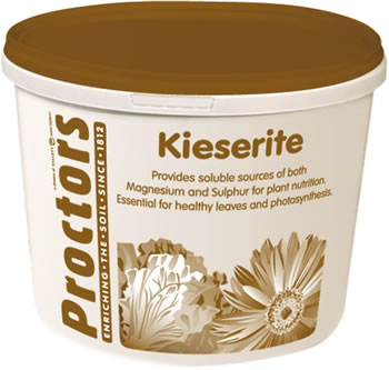 Image of 5kg tub of Proctors Kieserite rose, tree, fruit plant fertiliser in airtight tub