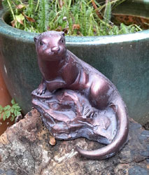 Small Image of Miniature Otter Garden Ornament
