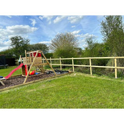 Image of Wooden post and rail packs for a 2 rail fence fencing