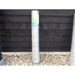 Image of 50m long, 120cm Tall Roll of galvanised chicken wire mesh - 31mm mesh size