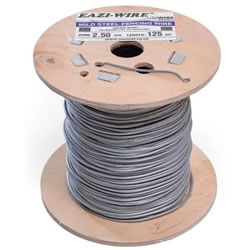 Image of 250m Roll of 2.5mm Diameter Galvanised Mild Steel Line or Straining Wire in a Handy Spool