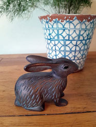 Small Image of Baby Rabbit Sculpture in Bronze effect Aluminium