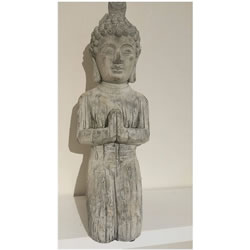 Image of Kneeling Buddha - Stone Effect Finish