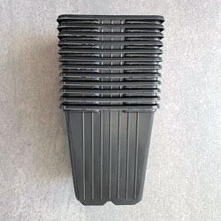 Small Image of 9cm Square Black Plant Pots (Pack of 12)