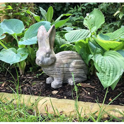 Small Image of Medium Rabbit Sculpture - Stone Effect Concrete