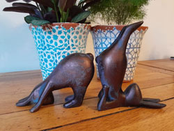 Small Image of Pair of Yoga Bunnies Sculptures