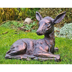 Small Image of ChocoFawn Aluminium Fawn Sculpture