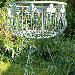 Image of 77cm Flower Pot Holder in Verdigris Metal
