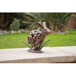 Small Image of Delightful Fret Work Rabbit Ornament