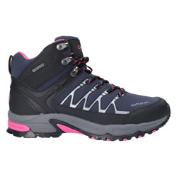 Image of Cotswold Abbeydale Mid Boots in Navy, Black and Fuchsia