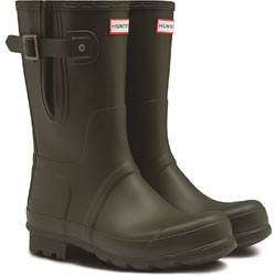 Image of Hunter Men's Dark Olive Original Adjustable Short Boot