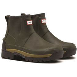Image of Hunter Dark Olive Balmoral Hybrid Chelsea Boot