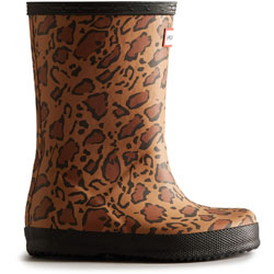 Image of Hunter Original Short Leopard Print - Rich Tan/Saddle/Black UK Size 5