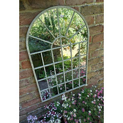 Image of Metal Rustic Arched Mirror