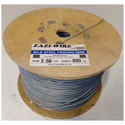 Image of 600m roll of 2.5mm Diameter Galvanised Mild Steel Line or Straining Wire