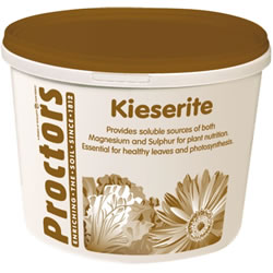 Image of 5kg tub of Proctors Kieserite rose, tree, fruit plant fertiliser in airtight tub