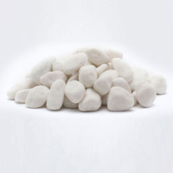 Small Image of 1kg Large White Natural Stones Pebbles with Glitter Effect
