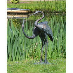 Small Image of Large Aluminium Sculpture of Cranes