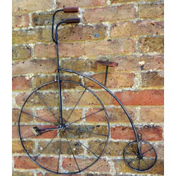 Image of Large (70cm tall) Metal Penny Farthing Bicycle Wall/Garden Art