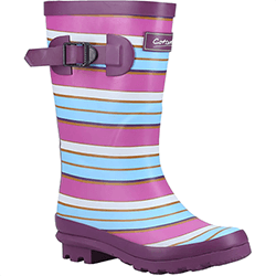Small Image of Cotswold Purple Stripe Wellington - UK Size 9