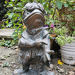 Image of Wind in the Willows Garden Sculpture of Toad of Toad Hall - 50cm