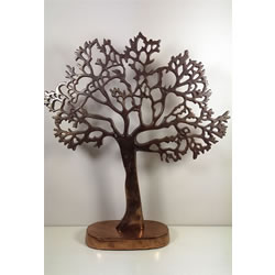 Image of Medium Metal Tree Of Life Sculpture in Oxidised Copper Finish