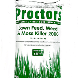Image of 20kg sack of Proctors Lawn Feed, Weed and Moss Killer