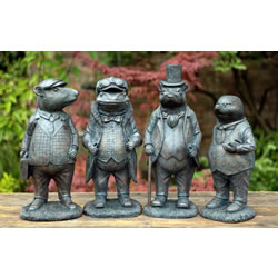 Image of Stone Resin Wind in the Willows Sculptures: Toad, Ratty, Mole, Badger