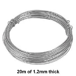 Image of 1.2mm x 20 Metres Galvanised Garden Gardening Wire Heavy Duty Tie for Roses etc