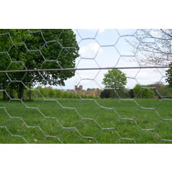 Image of 50m Roll of 1.2m (4ft) Tall Galvanised Chicken Wire Mesh