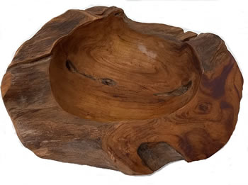 Image of Teak Serving Bowl, Mini, 20cm Diameter