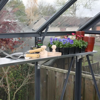 Image of Modular Greenhouse Shelving with Aluminium Tray