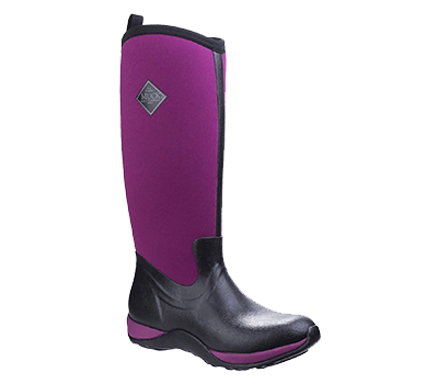 Image of Muck Boot Arctic Adventure Wellies in Black/Mauve - UK 9