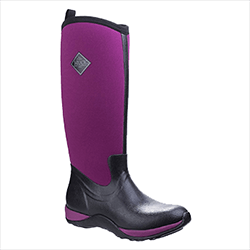 Image of Muck Boot Arctic Adventure Wellies in Black/Mauve - UK 3