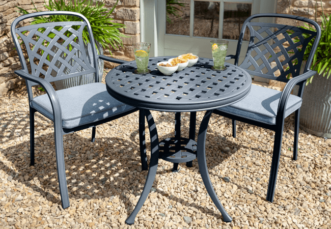Image of Hartman Berkeley Bistro Set in Antique Grey / Platinum