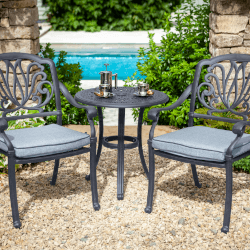 Image of Hartman Amalfi Bistro Set in Antique Grey / Platinum