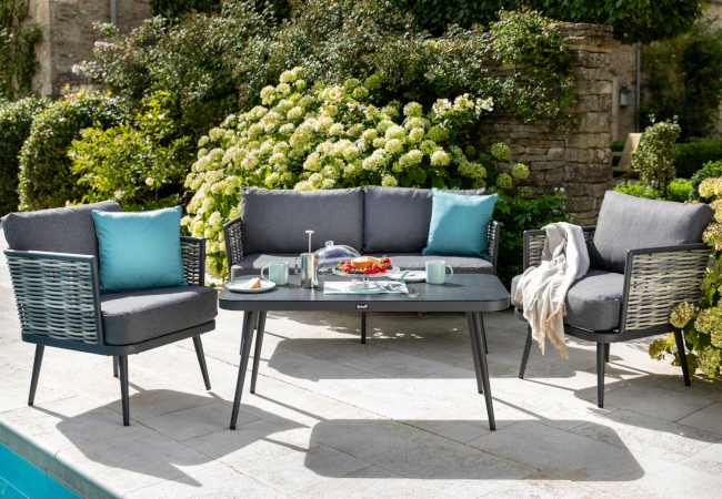 Image of Hartman Aspen 2 Seat Lounge Set in Matt Xerix / Anvil