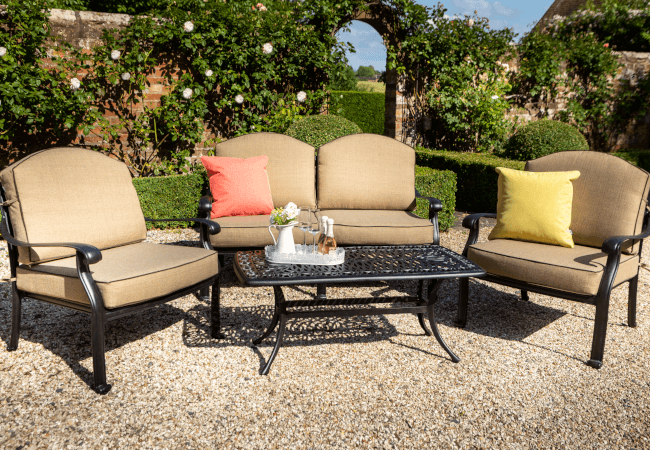 Image of Hartman Amalfi Lounge Set with 2 Seater Sofa in Bronze/Amber