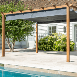 Image of Hartman 3 x 4m Rectangular Monza Pergola - Folie/Cloud