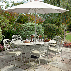 Image of Hartman Amalfi 6 Seat Oval Dining Set in Maize / Wheatgrass