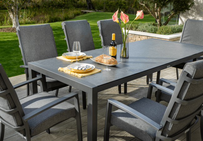 Image of EX-DISPLAY / COLLECTION ONLY - Hartman Somerton 8 Seat Rectangular Set Xerix / Slate - NO PARASOL