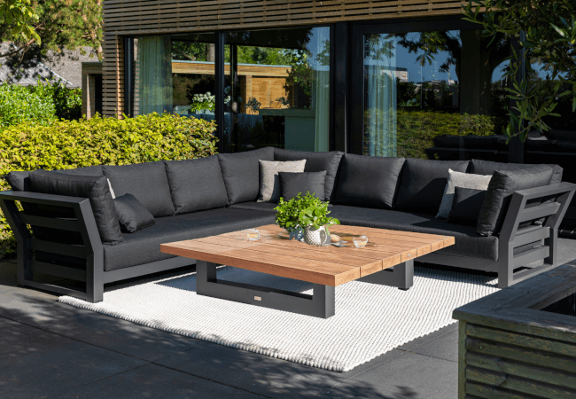 Image of EX DISPLAY / COLLECTION ONLY -  LIFE Nevada Full Corner Sofa Set in Graphite - NO TABLE