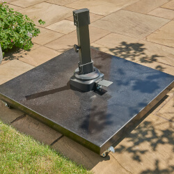 Image of Marked Stock / Collection only - Norfolk Leisure Royce 90kg Granite Cantilever Parasol Base with Wheels