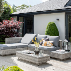 Image of Norfolk Leisure Bahama Corner Sofa in Grey - NO TABLE