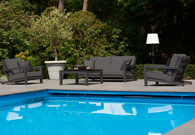 Image of EX-DISPLAY / COLLECTION ONLY - LIFE Block Sofa Lounge Set - Lava / Carbon