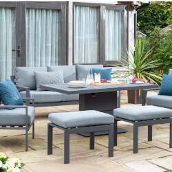Image of Norfolk Leisure Titchwell Lounge Set with Gas Adjustable Table in Anthracite