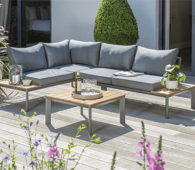 Image of EX-DISPLAY / COLLECTION ONLY - Norfolk Leisure Carrow Corner Sofa Set in Anthracite/Grey